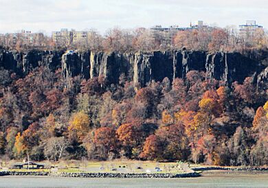 Hudson River Palisades seen from 187th Street crop