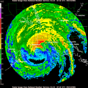 Hurricane Rita Lake Charles radar