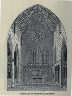 Interior of St Wilfrid's Church, Hulme, Manchester, 1842