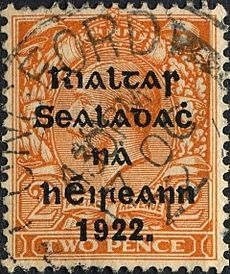 Irish Stamp 2 Two Pence Overprint