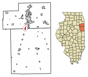 Location of Chebanse in Iroquois County, Illinois