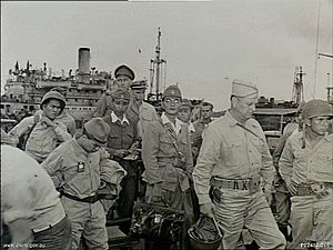 Japanese surrender party Morotai