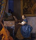 Johannes Vermeer - Zittende Klavecimbelspeelster (1673-1675)
