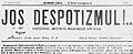 JosDespotizmul1905 - MagIstIan1975