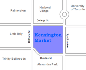 Location of Kensington Market