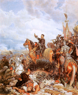 King John III Sobieski blessing Polish attack on Turks in Vienna 1683