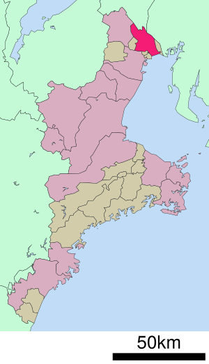 Location of Kuwana in Mie