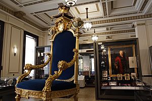 Library and Museum of Freemasonry - Museum North Gallery throne 2018