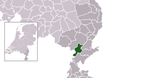 Highlighted position of Maasgouw in a municipal map of Limburg