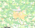 Map commune FR insee code 40192