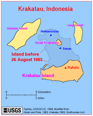 Map krakatau