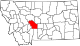 State map highlighting Meagher County