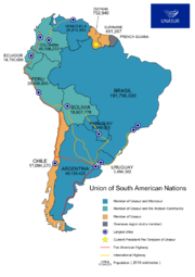 Map of member states of unasur english