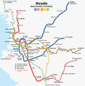 Marseille - SPNV - Netzplan