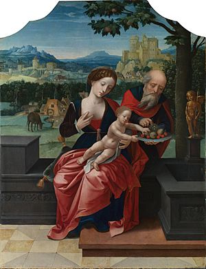 Master of the Female Half-Lengths - Rest on the Flight into Egypt (National Gallery, London)