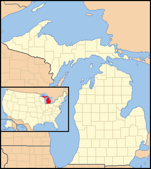 Michigan Locator Map with US