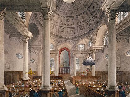 Microcosm of London Plate 090 - St StephenWalbrook