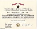 Monica Beltran's Bronze Star Medal with Valor certificate