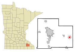 Location of Dover, Minnesota