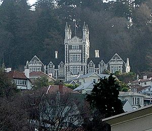 Otago Boys High School, New Zealand, Main Tower Block skyline