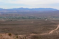 Overton seen from the edge of Mormon Mesa