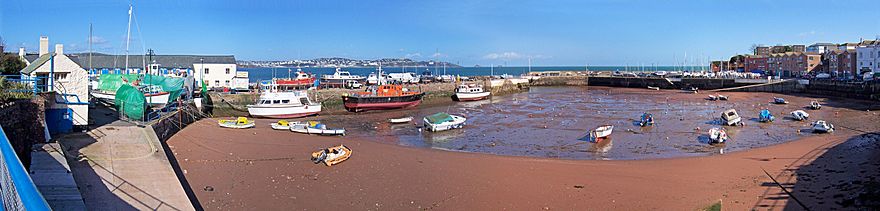 Paignton Harbour, with Torquay in the background