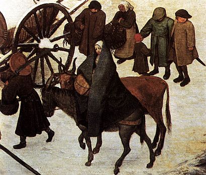 Pieter Bruegel the Elder - The Census at Bethlehem (detail) - WGA03381
