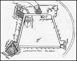 Plan of early fort at St. Augustine