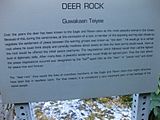 Plauqe on history of Deer Rock