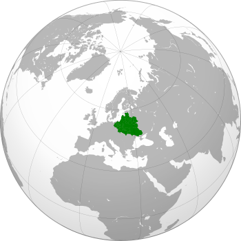 The location of Polish–Lithuanian Commonwealth