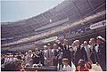 President attends the 32nd All-Star Baseball Game, throws out first ball. Speaker of the House John W. McCormack... - NARA - 194250