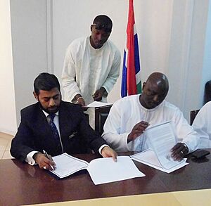 Signature of EUCLID headquarters agreement (Gambia, 2013)