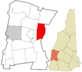 Sullivan County New Hampshire incorporated and unincorporated areas Sunapee highlighted