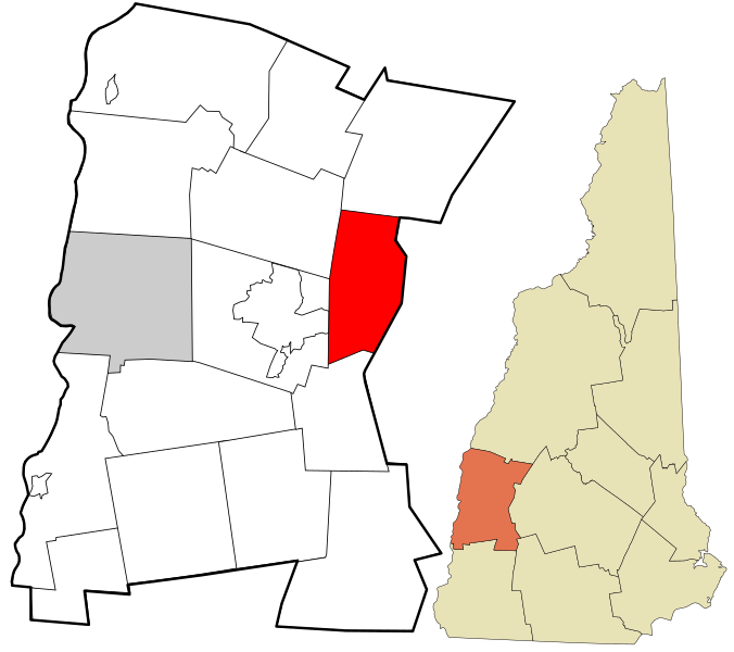 Image Sullivan County New Hampshire Incorporated And Unincorporated Areas Sunapee Highlighted 5408