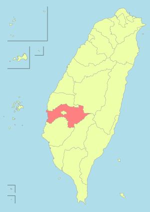 Taiwan ROC political division map Chiayi County