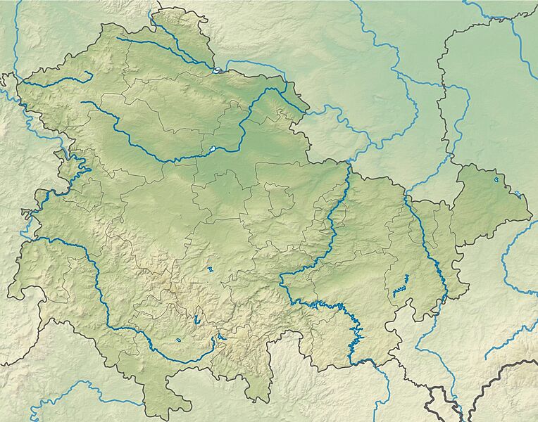 Thuringia relief location map