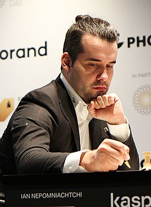 World Chess Championship 2021, game 07, Ian Nepomniachtchi (cropped)