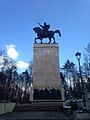 Ștefan cel Mare equestrian statue in Suceava, Romania