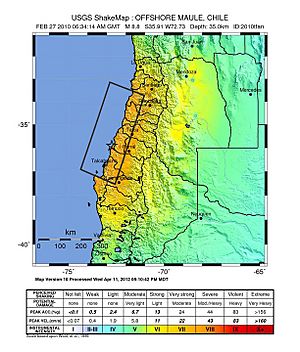 2010 Maule earthquake intensity USGS
