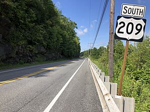 2022-08-08 10 49 25 View south along U.S. Route 209 (Catawissa Street) just south of Liberty Road in Nesquehoning, Carbon County, Pennsylvania