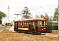 Adelaide MTT tram Type C 186 leaves Shell Street St Kilda (RTHorne 1-3-2009) CNV00083