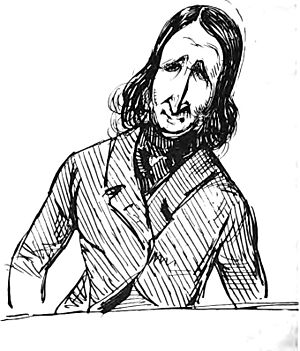 Alfred de Vigny, dessin de Mérimée