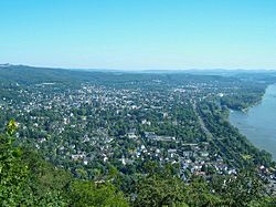 Bad Honnef seen from the Drachenfels