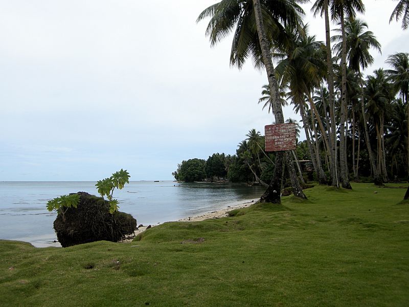 Image Beach on Weno island (Chuuk, Micronesia)