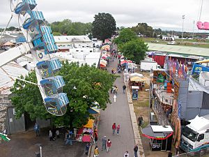 Beggs avenue ballarat showgrounds from ferris wheel during ballarat show
