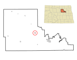 Location of Minnewaukan, North Dakota