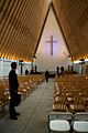 Cardboard Cathedral a touch of purple