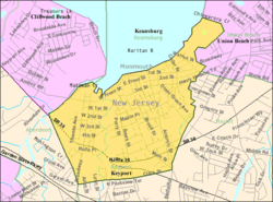 Census Bureau map of Keyport, New Jersey