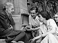 Chemist Lise Meitner with students