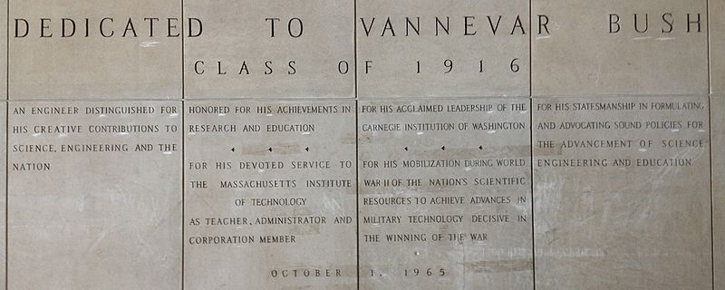 Dedication of MIT Building 13 to Vannevar Bush